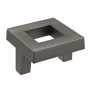 Richelieu 1-5/8 Inch Square Cabinet Knob Antique Nickel