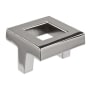 Richelieu 1-5/8 Inch Square Cabinet Knob Nickel