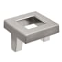 Richelieu 1-5/8 Inch Square Cabinet Knob Brushed Nickel