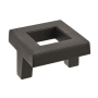 Richelieu 1-5/8 Inch Square Cabinet Knob Brushed Oil-Rubbed Bronze