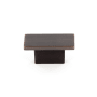 Richelieu 1-9/16 Inch Rectangular Cabinet Knob Brushed Oil-Rubbed Bronze