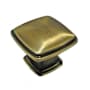 Richelieu 1-1/4 Inch Square Cabinet Knob Antique English