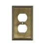 Richelieu Single Contemporary Duplex Outlet Switch Plate from the Decora Collection Antique English