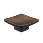 Richelieu 2-1/4 Inch Square Cabinet Knob Brushed Oil-Rubbed Bronze