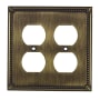 Richelieu Double Traditional Duplex Outlet Switch Plate from the Decora Collection Antique English
