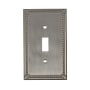 Richelieu Single Traditional Toggle Switch Plate from the Decora Collection Brushed Nickel