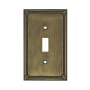 Richelieu Single Traditional Toggle Switch Plate from the Decora Collection Antique English