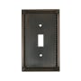 Richelieu Single Traditional Toggle Switch Plate from the Decora Collection Brushed Oil-Rubbed Bronze