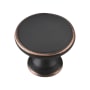 Richelieu 1-13/16 Inch Mushroom Cabinet Knob Brushed Oil-Rubbed Bronze