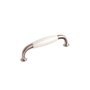 Richelieu 3-3/4 Inch Center to Center Handle Cabinet Pull from the Expression Collection Brushed Nickel and White