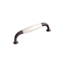 Richelieu 3-3/4 Inch Center to Center Handle Cabinet Pull from the Expression Collection Wrought Iron and White