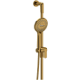 Riobel 2 GPM Multi Function Hand Shower Package - Includes Slide Bar and Hose Brushed Gold