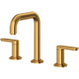 Riobel Arca 1.2 GPM Widespread Bathroom Faucet with Pop-Up Drain Assembly Brushed Gold