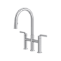 Riobel Authentica 1.5 GPM Bridge Pull Down Kitchen Faucet Stainless Steel
