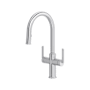 Riobel Authentica 1.5 GPM Single Hole Pull Down Kitchen Faucet Stainless Steel