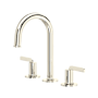 Riobel Authentica 1.2 GPM Widespread Bathroom Faucet with Pop-Up Drain Assembly Polished Nickel
