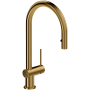 Riobel Azure 1.8 GPM Single Hole Pull Down Kitchen Faucet Brushed Gold