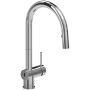 Riobel Azure 1.5 GPM Single Hole Pull Down Kitchen Faucet with Boomerang, Duralock, and Reflex Technology Chrome