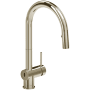 Riobel Azure 1.5 GPM Single Hole Pull Down Kitchen Faucet with Boomerang, Duralock, and Reflex Technology Polished Nickel