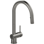 Riobel Azure 1.5 GPM Single Hole Pull Down Kitchen Faucet with Boomerang, Duralock, and Reflex Technology Stainless Steel