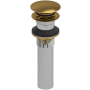 Riobel 1-1/4" Push Drain Assembly - Less Overflow Brushed Gold