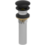 Riobel 1-1/4" Push Drain Assembly - Less Overflow Black