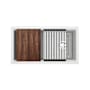 Riobel Fonsa 33" Undermount Single Basin Quartz Composite Kitchen Sink with Basin Rack, Basket Strainer and Cutting Board White