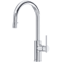Riobel Lateral 1.8 GPM Single Hole Pull Down Kitchen Faucet Chrome