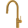 Riobel Lateral 1.8 GPM Single Hole Pull Down Kitchen Faucet Brushed Gold