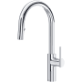 Riobel Lateral 1.8 GPM Single Hole Pull Down Kitchen Faucet Chrome