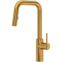 Riobel Lateral 1.8 GPM Single Hole Pull Down Kitchen Faucet Brushed Gold