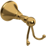Riobel Momenti Double Robe Hook Brushed Gold