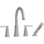Riobel Momenti Deck Mounted Roman Tub Filler with Built-In Diverter - Includes Hand Shower Chrome