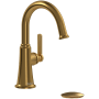 Riobel Momenti 1.2 GPM Single Hole Bathroom Faucet Brushed Gold