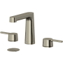 Riobel Nibi 1.2 GPM Widespread Bathroom Faucet with Pop-Up Drain Assembly Brushed Nickel
