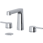 Riobel Nibi 1.2 GPM Widespread Bathroom Faucet with Pop-Up Drain Assembly Chrome