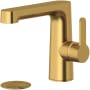 Riobel Nibi 1.2 GPM Single Hole Bathroom Faucet with Pop-Up Drain Assembly Brushed Gold