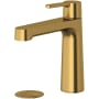 Riobel Nibi 1.2 GPM Single Hole Bathroom Faucet with Pop-Up Drain Assembly Brushed Gold