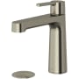 Riobel Nibi 1.2 GPM Single Hole Bathroom Faucet with Pop-Up Drain Assembly Brushed Nickel