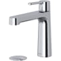 Riobel Nibi 1.2 GPM Single Hole Bathroom Faucet with Pop-Up Drain Assembly Chrome
