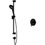 Riobel Nibi Pressure Balanced Shower System with Hand Shower, Slide Bar, Hose, and Valve Trim Black