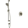 Riobel Nibi Pressure Balanced Shower System with Hand Shower, Slide Bar, Hose, and Valve Trim Brushed Nickel