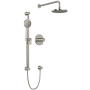 Riobel Riu Thermostatic Shower System with Shower Head and Hand Shower Polished Nickel