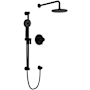 Riobel Riu Thermostatic Shower System with Shower Head and Hand Shower Black