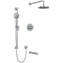Riobel Riu Thermostatic Shower System with Shower Head and Hand Shower Chrome