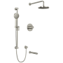 Riobel Riu Thermostatic Shower System with Shower Head and Hand Shower Polished Nickel