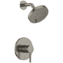 Riobel Riu Pressure Balanced Shower System with Shower Head, Shower Arm, and Valve Trim Brushed Nickel