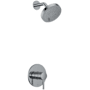 Riobel Riu Pressure Balanced Shower System with Shower Head, Shower Arm, and Valve Trim Chrome