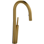 Riobel Solstice 1.75 GPM Single Hole Pull Down Kitchen Faucet Brushed Gold