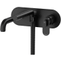 Riobel Arca Wall Mounted Tub Filler with Built-In Diverter - Includes Hand Shower Black
